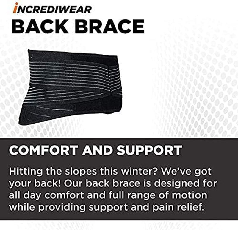 [Australia] - Incrediwear Back Brace - Back Support Brace for Back Pain Relief from Muscle Pain, Sciatica or a Herniated Disc, Everyday Lower Back Lumbar Support (X-Large) X-Large 