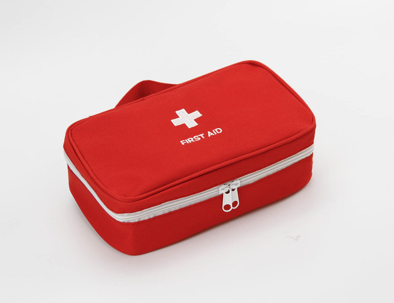 [Australia] - Portable Empty First Aid Kit Bag, Travel Medicine Pouch, Small Medical Bag (Red) Red 
