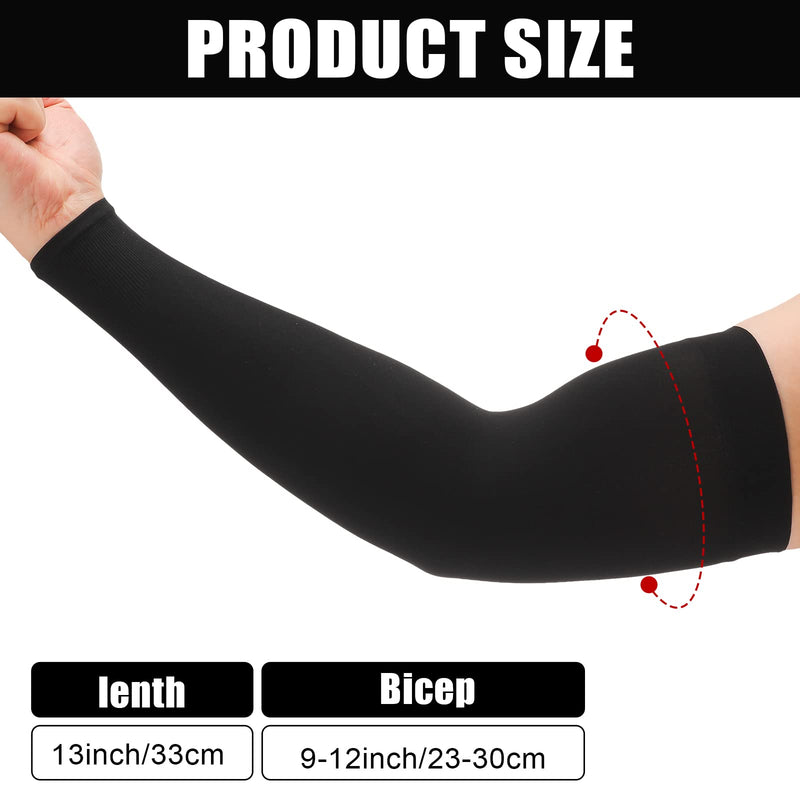 [Australia] - Boao 4 Pcs Picc Line Sleeve Cover for Upper Arm Medical Thin Compression Elastic Breathable Nursing Sleeve for Women Men(Black and White) Black and White 