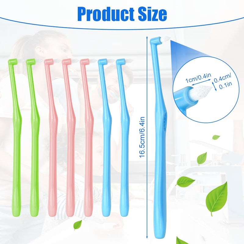 [Australia] - ACWOO Tufted Toothbrush, Pack of 8 Single Tufted Brush Toothbrush Small Toothbrush Tufted Brush Soft Tufted Toothbrush Trim Toothbrush Single Interdental Space Brush for Detail Cleaning 