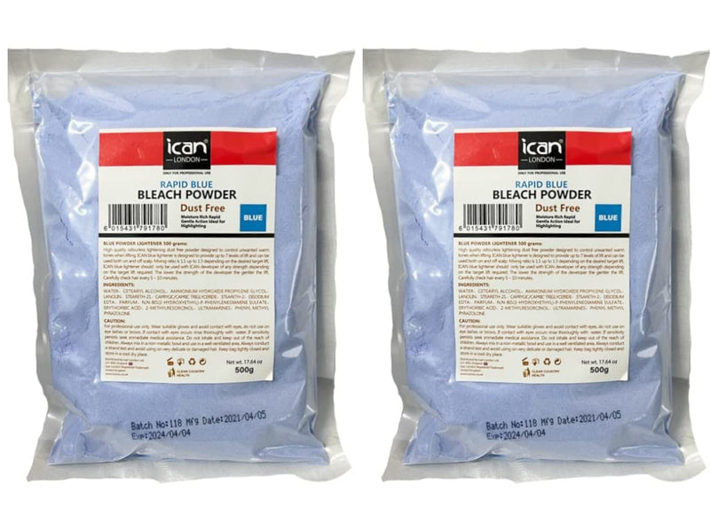 [Australia] - ICAN Rapid Blue Dust Free Hair Bleaching Powder Strong Fromula 1kg (2 x 500g) 