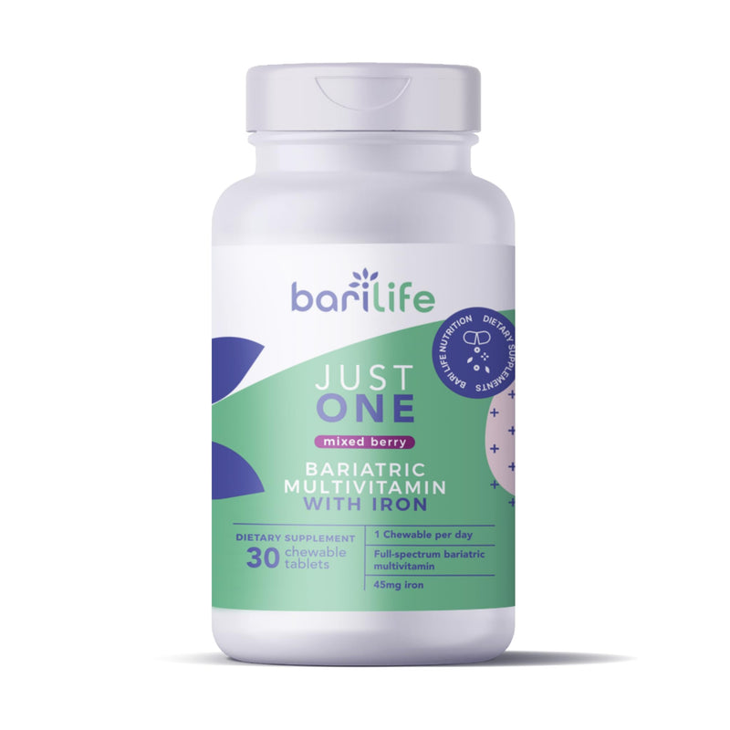 Bari Life Just One Chewable: Once Daily Bariatric Multivitamin + Iron and and BariBurst Calcium Citrate Soft Chews for Gastric Bypass, Gastric Sleeve and Duodenal Switch (Butter Toffee)