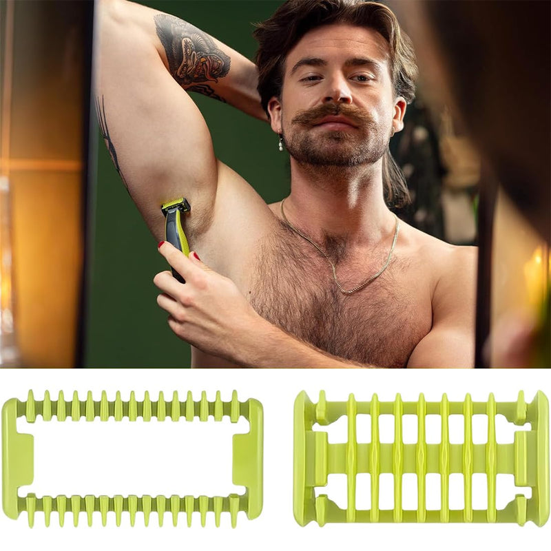 [Australia] - AVRUYPI 2pcs Shaving Combs Help Cut Body Hair Skin Protection Shaving Suitable for Philips Shaver QP25XX/QP26XX/QP65XX/QP66XX 