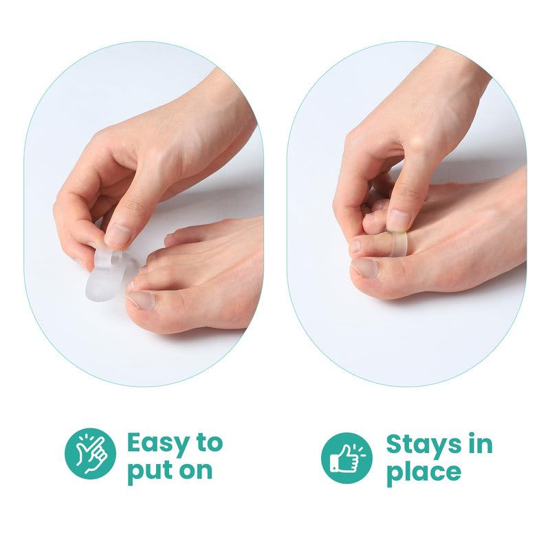 [Australia] - Welnove Hammer Toe Straightener for Women 8 Pack Hammer Toe Cushion for Curved, Crooked, Curly, Claw and Hammer Toes, Soft Support and Realignment 