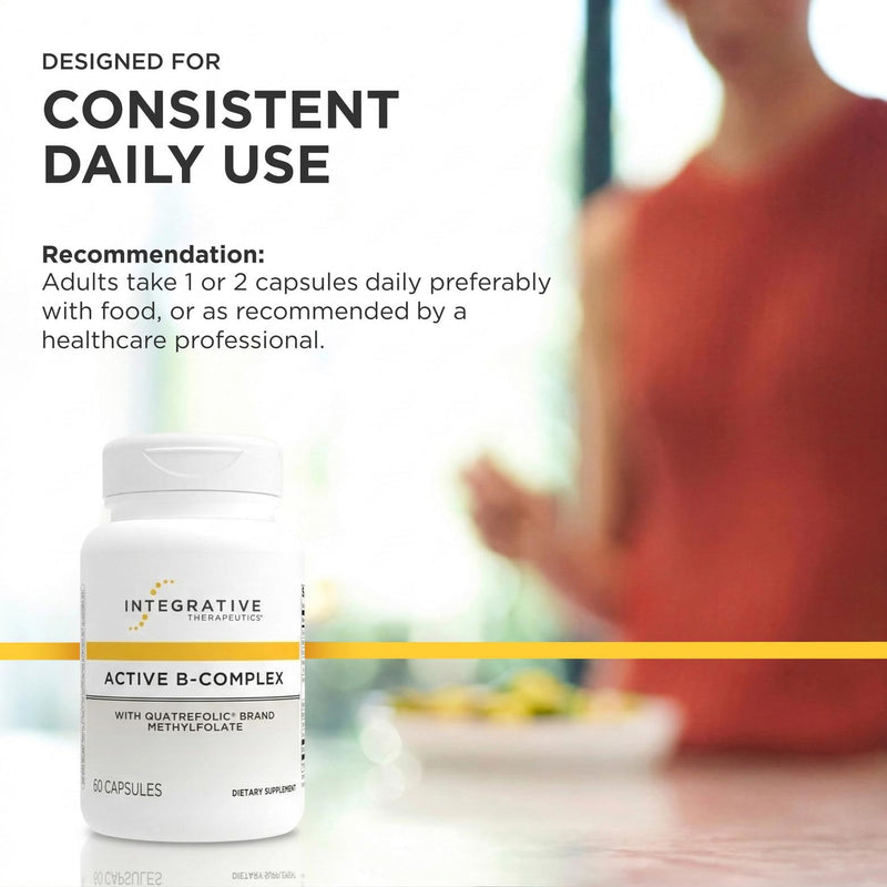 Integrative Therapeutics Active B-Complex - Cellular Energy & Heart Health Support with Vitamins B2, B6 & B12* - Supports Nervous & Immune Systems* - Third-Party Tested - 60 Capsules (30 Servings) 60 Count (Pack of 1)