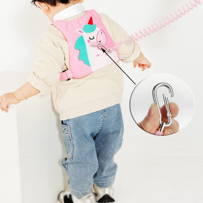 [Australia] - Toddler Leash-Baby Walking Safty Harness and Child Anti Lost Wrist Link for Girls/Boys Travel (Pink) Pink 