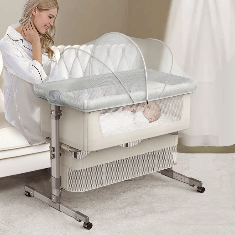 [Australia] - Bassinet Cover for Cats with Two-Way Zipper,Portable Bassinet Mosquito Net Cover,Mosquito Net to Keep Pets Out(White) White 