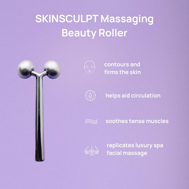 Mei Apothecary Face Roller Skin Care Tool | SKINSCULPT Face Massager Tool | Natural, Non-Toxic Sculpting Tool for All Skin Types | Relieves Facial Tension & Rejuvenates Skin Stainless