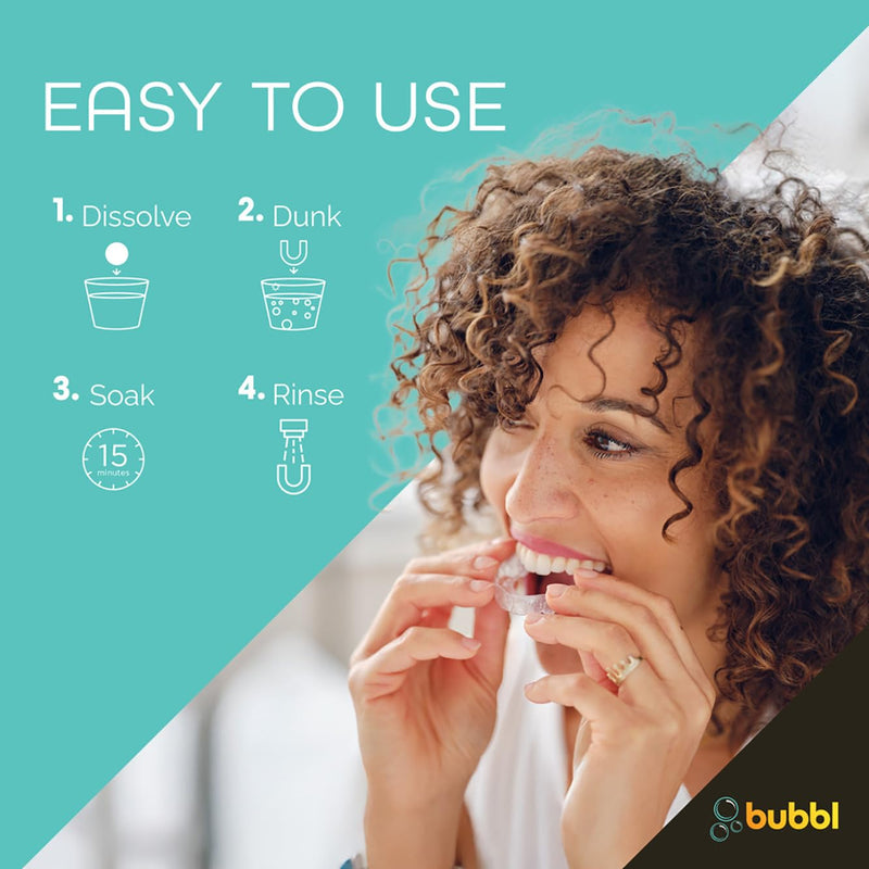[Australia] - Bubbl 120 Tablet Retainer Cleaner for Invisalign Wire Retainer Cleaner Night Guard Cleaner and More Remove Odors and Stains for Cup or Ultrasonic Cleaners 4 Month Supply 