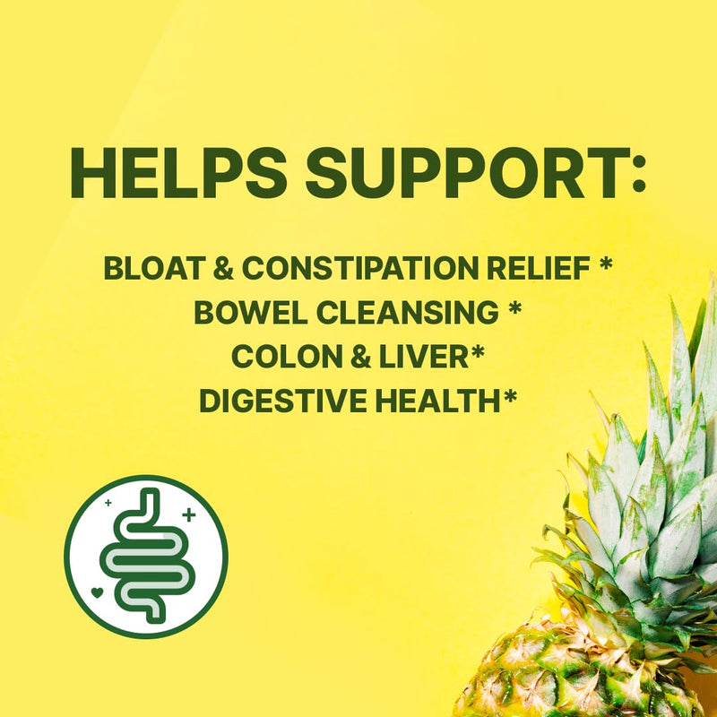 [Australia] - Santo Remedio Colon Plus, Colon Cleanser, Dietary Psyllium Husk Fiber and Probiotics Supplement, 30 Servings, Pineapple Flavor 