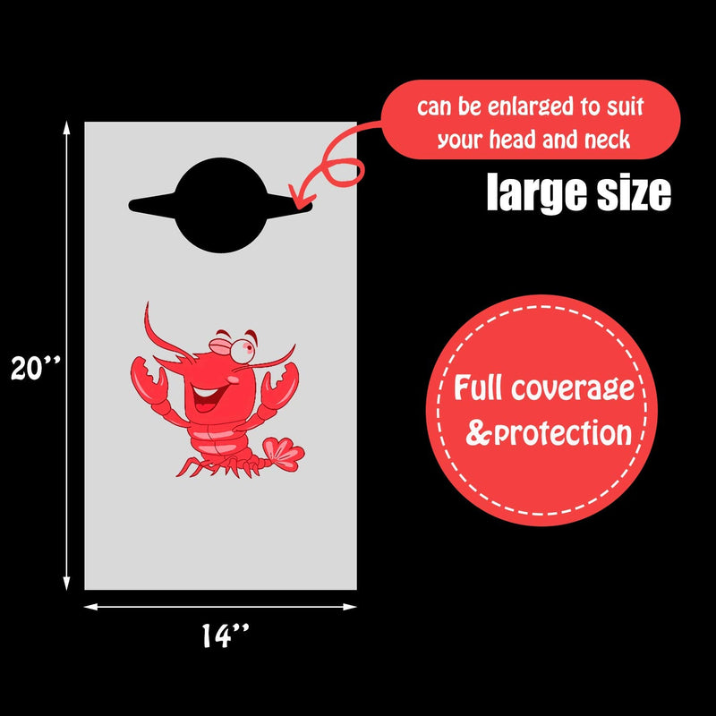 [Australia] - SATINIOR 30 Piece Lobster Bibs 23 Inch Crawfish Boil Party Supplies Crab Plastic Seafood Funny Bibs for Adult Size 