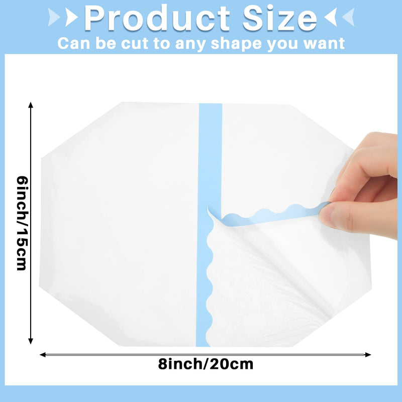 Timgle 50 Pcs Thigh Lift Tape Invisible Waterproof 8 x 6 in Sagging Loose Skin Lifting Cellulite Adhesive Transparent Body Octagon Tape for Women Leg Inner Thighs 8 x 6 Inch