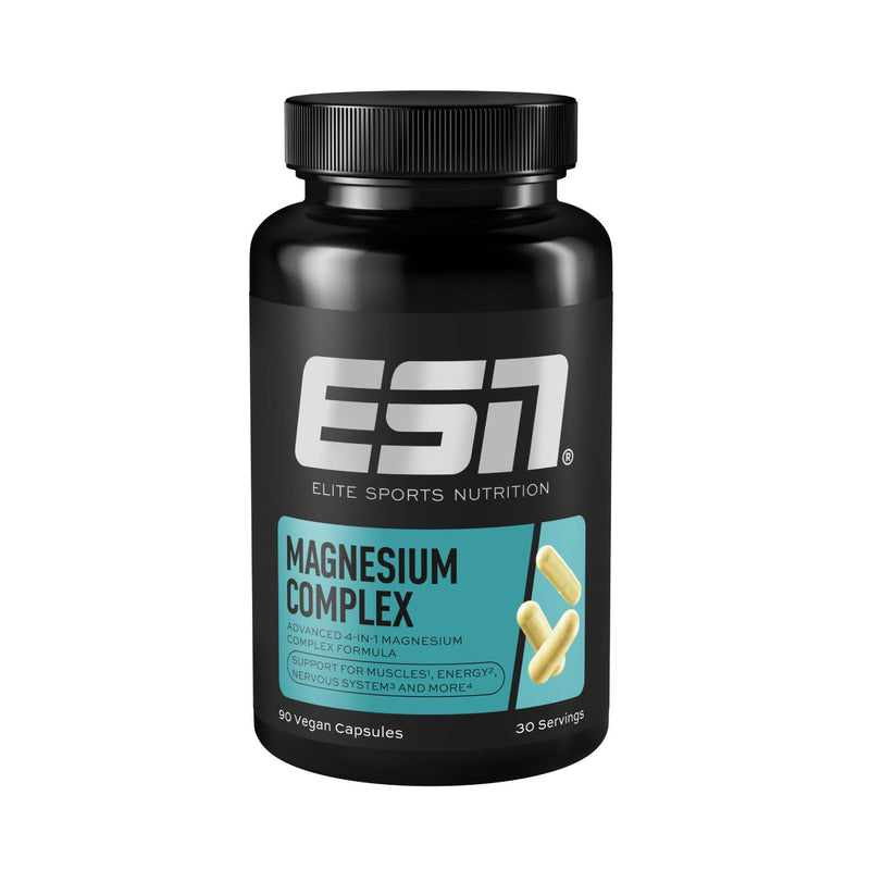 ESN Magnesium Complex, 90 Capsules, 30 Servings - 323 mg Magnesium per Daily Dose - 4-in-1 Formula - Made in Germany, Tested Quality 1 count (Pack of 1)