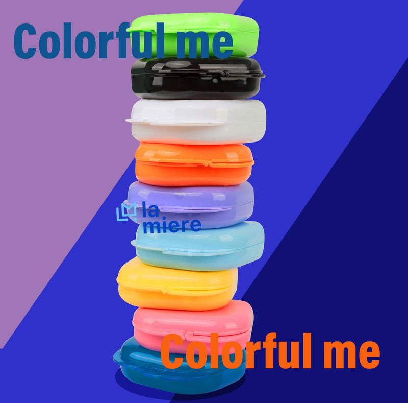 [Australia] - Retainer Case with Vent Holes, 1 Pcs Denture Case, Tight Snap Lock Orthodontic Mouth Guard Case, Purple 