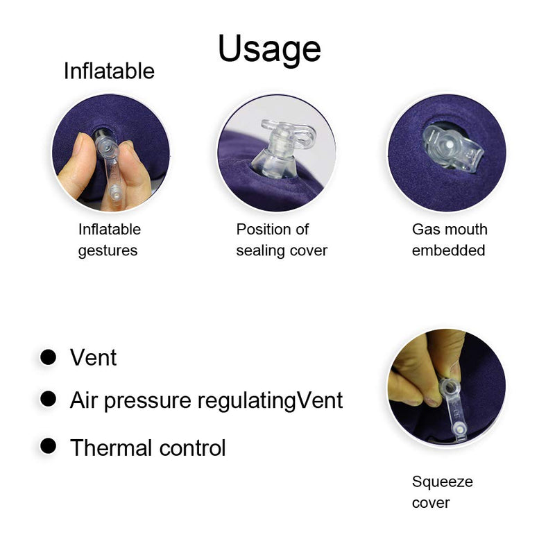 Inflatable Seat Cushions Donut Pillow, Seat Cushion Orthopedic Ring Pillows, Hemorrhoid Treatment Bed Sores Pregnancy Tailbone Pain After, with Inflatable Pump for Office Chair Elderly (R350) R350