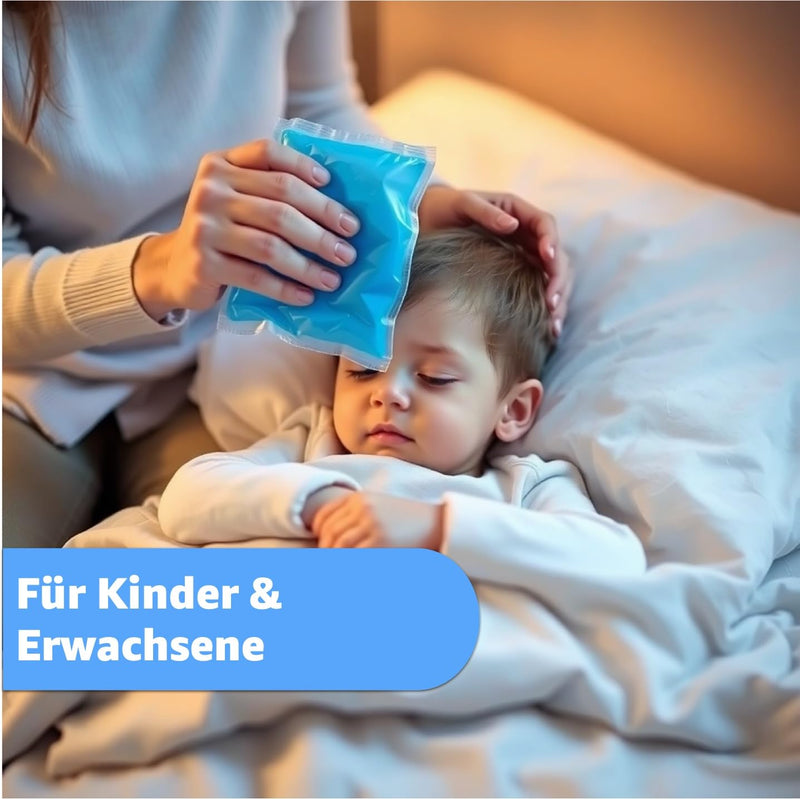 [Australia] - 2 pieces - XXL cooling pads 29x12 cm - MADE IN GERMANY - Ice packs gel blue, large - heat pads & cooling packs - cooling pads - for wisdom teeth, pain & fever - children & adults 2x XXL 
