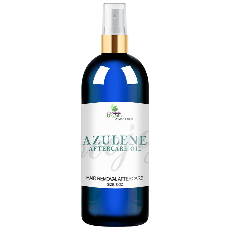 cocojojo Azulene Oil After Waxing Sugaring Soothing Hair Retardant 8 Oz Decreasing Hair Thickness After Hair Removal Natural Delaying Hair Regrowth