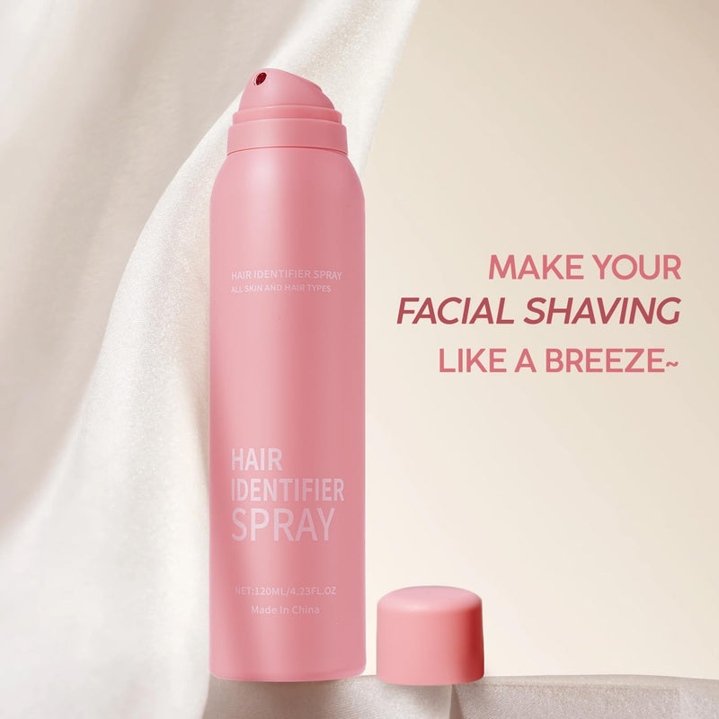 Hair Identifier Spray for Face Shaving: Dermaplane Spray and Razor Set - Identifying Fine Hair Peach Fuzz and Moisturizing Skin Before Dermaplaning 8 FL OZ
