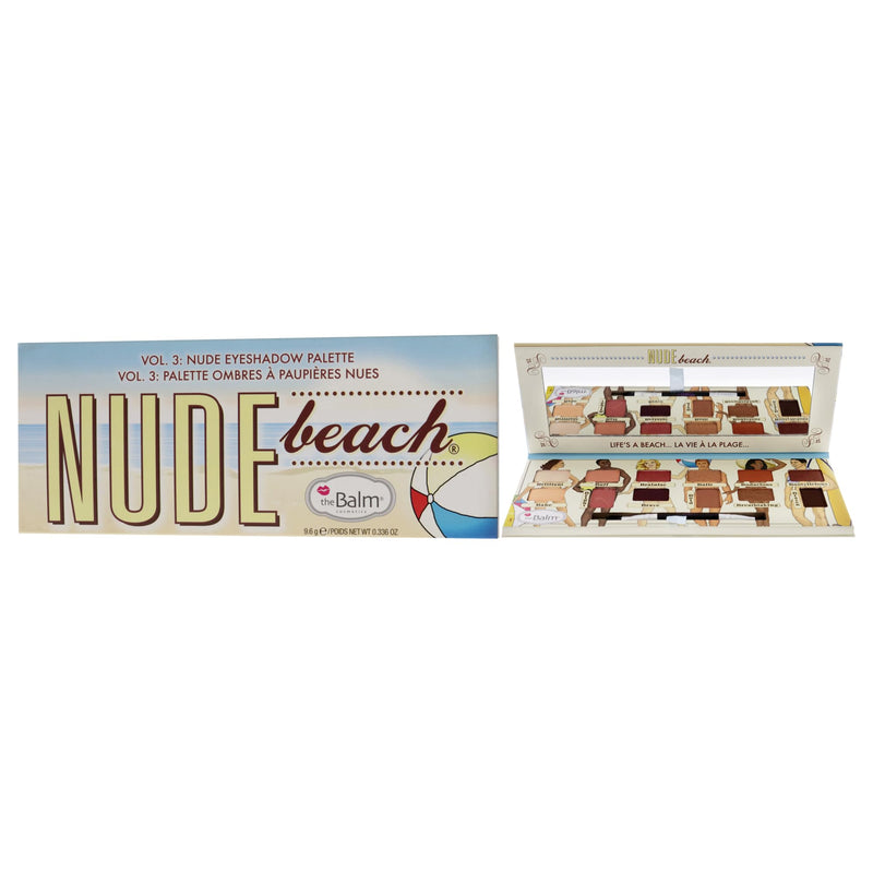 [Australia] - theBalm Nude Beach Eyeshadow Palette, Durable Long-Lasting, Professional Cosmetic Set, 12 Eye-Popping Shades, Triple-Milled Pigments 0.382 Oz 