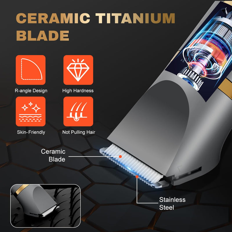 [Australia] - Ball Shaver for Men, 3-in-1 Multifunction Body Hair Trimmer & Pubic Shaver with Titanium Blades (No Nicks!), IPX7 Waterproof Electric Razor, LED Display, Wet/Dry 