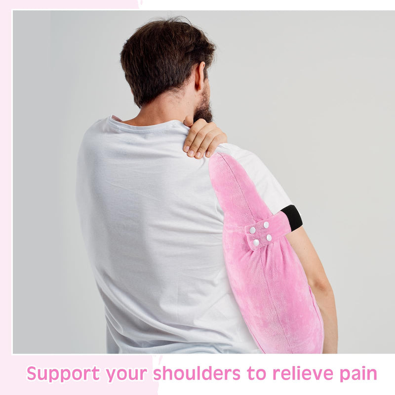 [Australia] - TrelaCo Post Shoulder Surgery Pillow with Pocket, Rotator Cuff Pillow Pain Relief for Sleeping, After Shoulder Surgery Must Haves for Arm Pressure Relief(Pink) Pink 