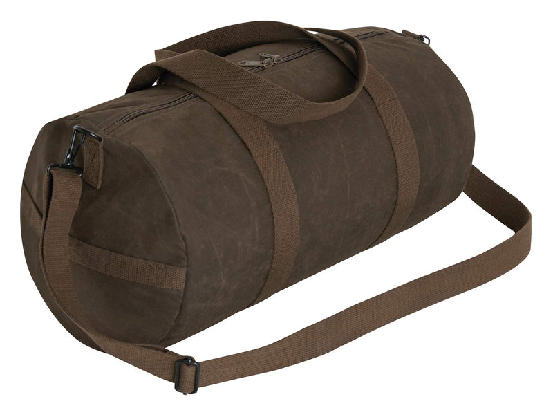 Rothco Waxed Canvas Shoulder Duffle Bag (Brown, 19 inch)
