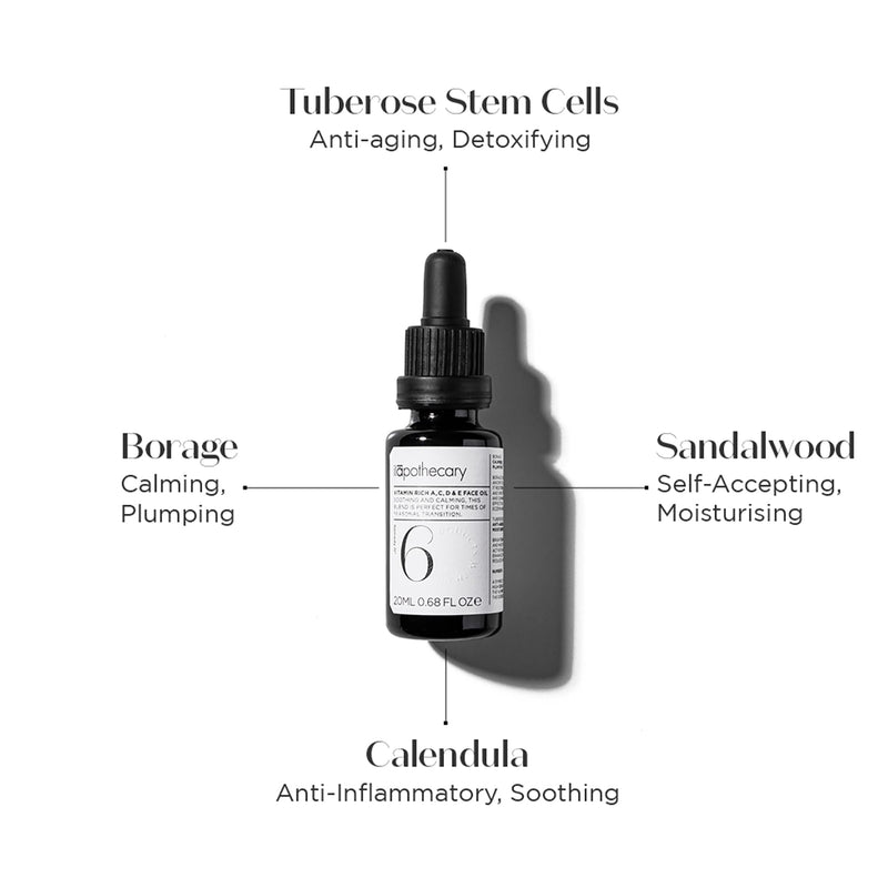 ilapothecary Vitamin A C D and E Rich Face Oil - Face Moisturizer - Essential Oils for Skin - Nourishes, Balances, Firms Skin - Anti Aging - 0.68 oz