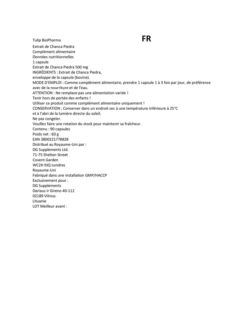 [Australia] - Chanca Piedra Extract 500mg 90 Capsules, Laboratory Tested, Stone Breaker, Quebra Pedra, Phyllanthus Niruri 