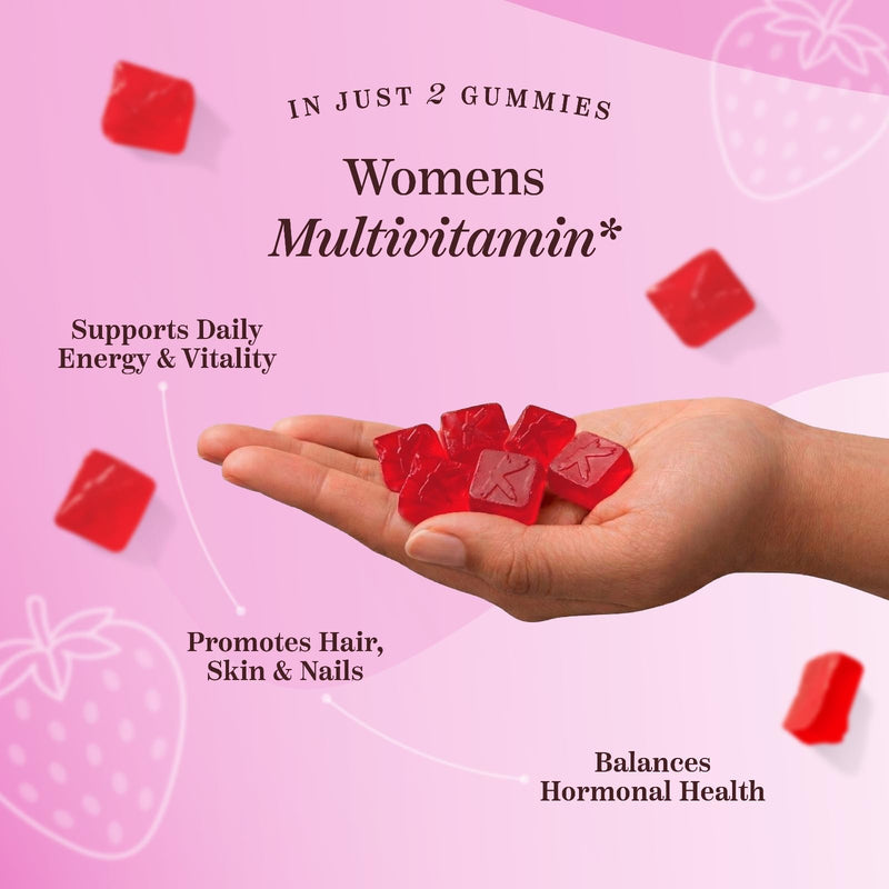 Multivitamin Gummies for Women - Collagen, COQ10, Selenium - 16 Vitamins, Nutrients & Probiotics - Sugar Free - Vitamin C, A, D, B12, E, Folic Acid, Zinc & Biotin - 60 Gummies