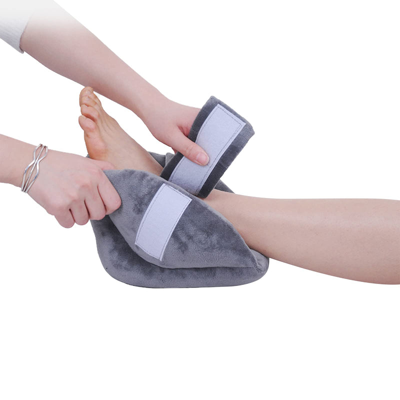 [Australia] - GREUS Heel Elevation Pillow Heel Protector for Bed Sores Heel Pressure Relieve Cushion Anti Bed Sore Pad Leg Rest Ulcer Elevator Foot Ankle Support Pillow for Elderly Wheelchair Bedridden Patients 