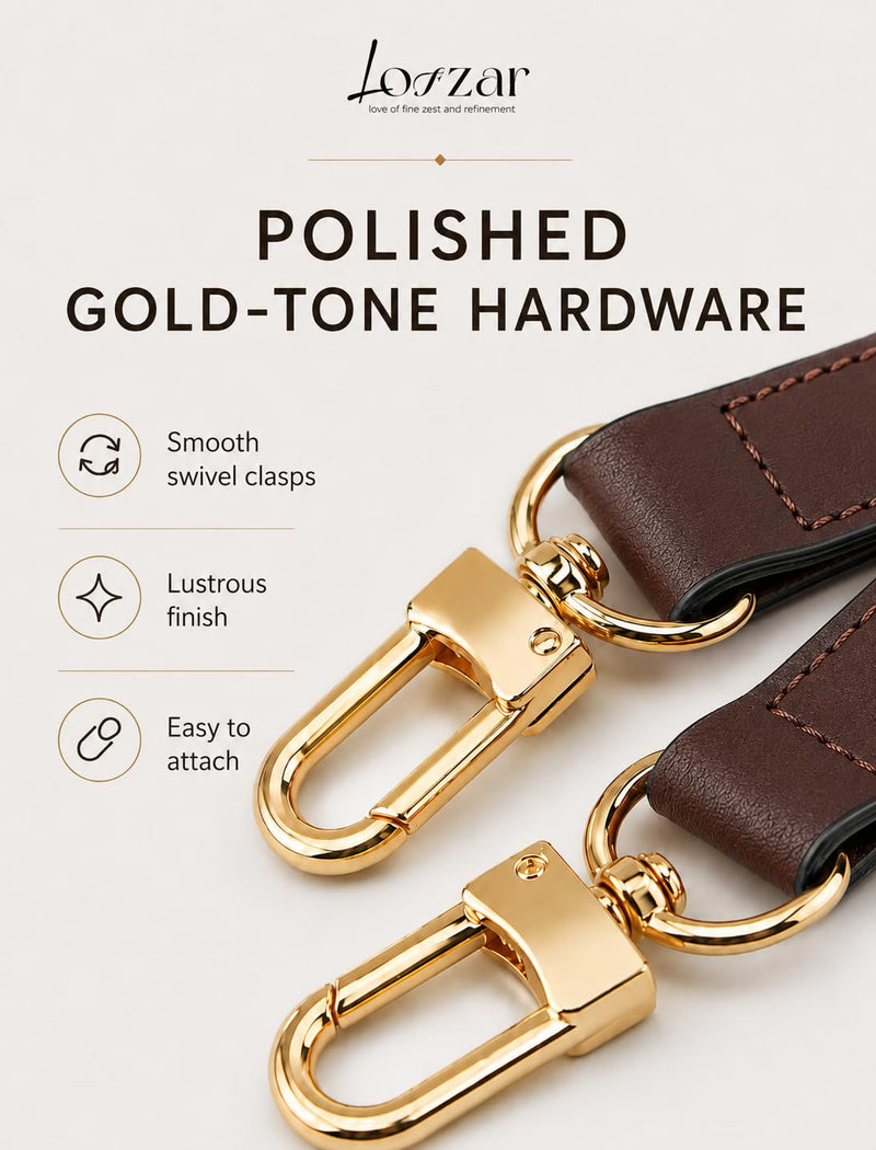 Vachetta Bag Strap for LV Speedy Boulogne Noe and More, Ebene | 0.7 In Wide Adjustable Bag Strap For Shoulder Or Crossbody Carry, Daily Outings, Travel, And Bags Without Side Strap Clasps 0.7" W x 47.2" L