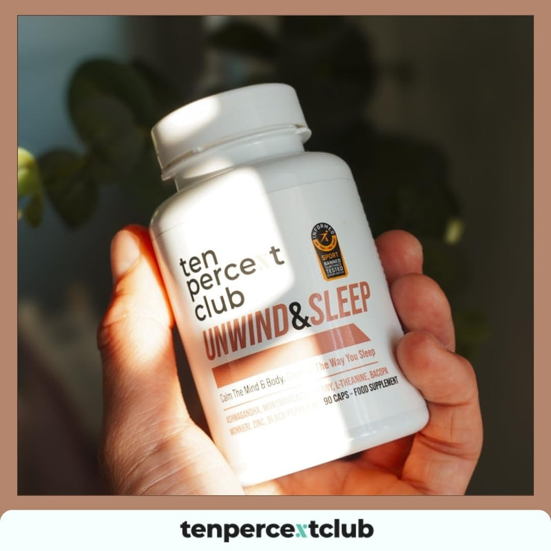 Unwind & Sleep, Mushroom Complex for Stress & Rest — Natural Sleeping Aid, Ashwagandha, L-Theanine, Zinc Capsules, Deep Relaxation & Nighttime Recovery Support - 90 Capsules