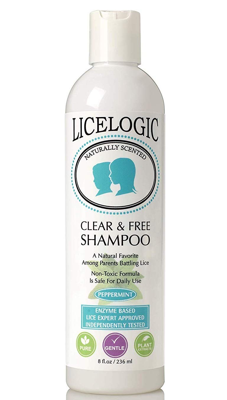[Australia] - LiceLogic Clear & Free Lice Treatment Shampoo, 8oz, Peppermint - Effective Against Super Lice, Kills Eggs & Nits, Prevents & Repels Lice, Not Toxic, Naturally Derived Licezyme, No Harsh Chemicals 