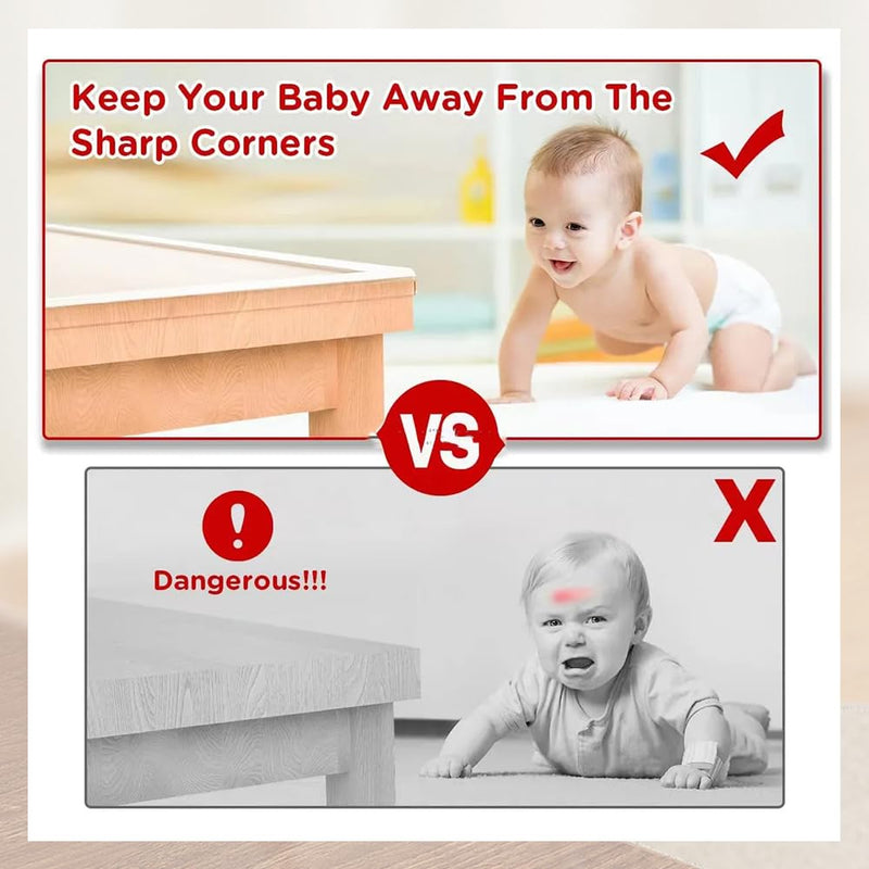 [Australia] - Baby Proofing Edge Protector for Kid Clear Edge Protector Strip Safety Corner Guards Child Proof Corner Bumper for Furniture 1.2in x 9.84ft 1.2" x 9.84'(thk: 1mm) 