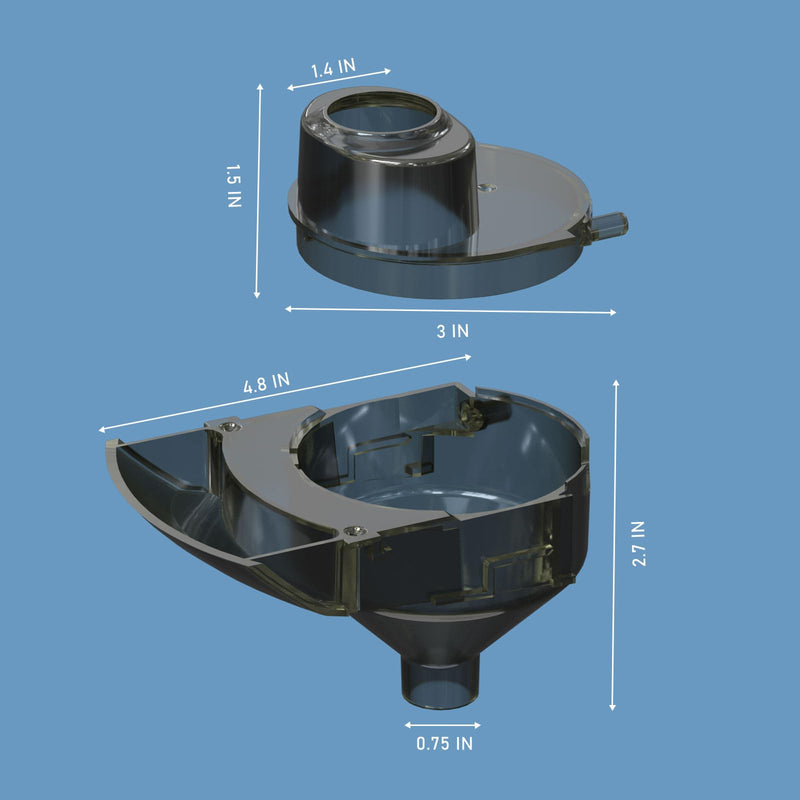 [Australia] - Baby Formula Dispenser Replacement Funnel Compatible with Baby Brezza Formula Pro Advanced and Pro Advanced WiFi Models ONLY, Replacement Funnel & Cover, NOT Fit Formula Pro MINI Mixer Machine, 3-Set 