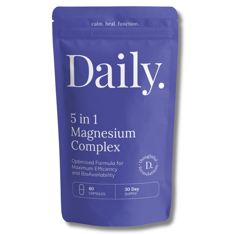 Magnesium Glycinate Supplements | Magnesium Supplements 5-in-1 with Bisglycinate, Citrate, Malate, Marine, Oxide, Vitamine B6 | High Strength Complex Sleep, Cramp, Stress, Anxiety Health Supplemet, 60