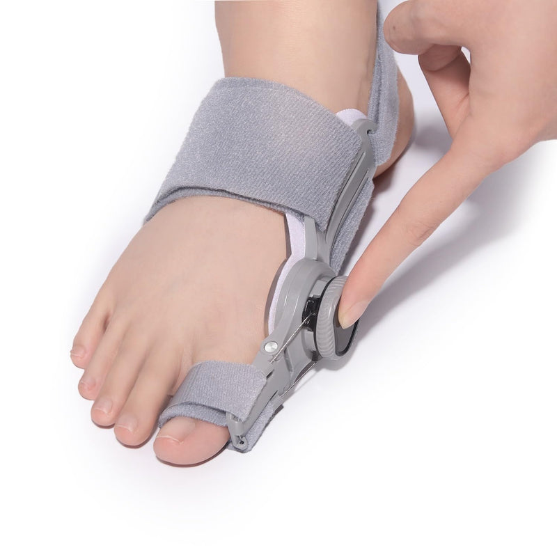 ALINO Bunion Corrector | Adjustable Toe Straightener for Men & Women | Toe Corrector with Rotating Knob, Universal Fit for Left & Right Foot | Leg Finger Straightener | Free Toe Exerciser