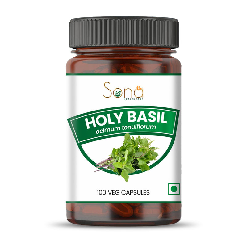 [Australia] - SONA Holy Basil Capsule - 1000mg Veg Capsules 100 Count (Pack of 1) 