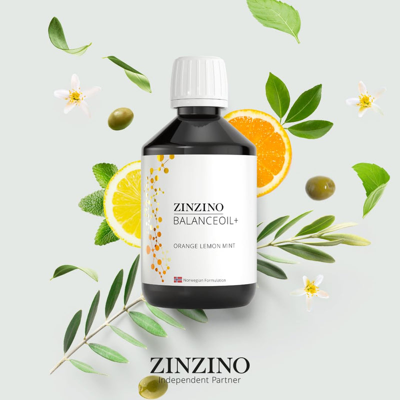 ZinZino BalanceOil+ Fish Oil with Omega-3 (DHA & EPA), Vitamin D3, Orange Lemon Mint, 300 ml Orange, lemon and mint 300 ml (Pack of 1)