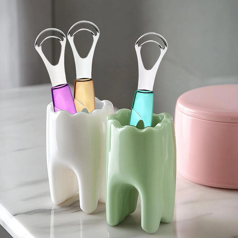 [Australia] - Tongue Cleaner, Tongue Scraper, Tongue Cleanser, Tongue Scraper, Tongue Scraper Cleaner, Helps Fight Bad Breath, Tongue Scrapers (Purple&Blue&Orange) Purple&Blue&Orange 