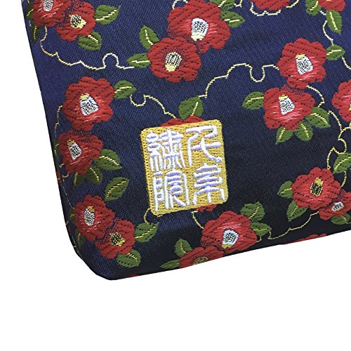 千糸繍院 Brocade zipper pouch, lined with Nishijin brocade, size L. (Konyukiwatsubaki) Konyukiwatsubaki