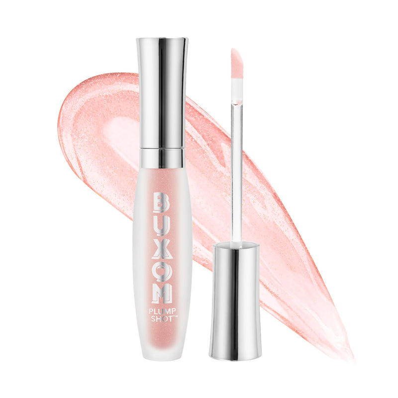 BUXOM Plump Shot Collagen-Infused Lip Serum, Lip Plumping Gloss, Formulated with Collagen, Peptides, Hyaluronic Acid, Avocado & Jojoba Oil 0.14 Fl Oz (Pack of 1) Flush - Shimmer