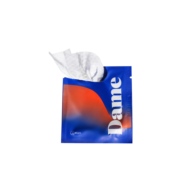 [Australia] - Dame Products Body Wipes - Cleansing and Nourishing - pH-Balanced Formulated with Aloe and Cucumber Extract - Disposable and Flushable - 15 Count 1 Count (Pack of 15) White 