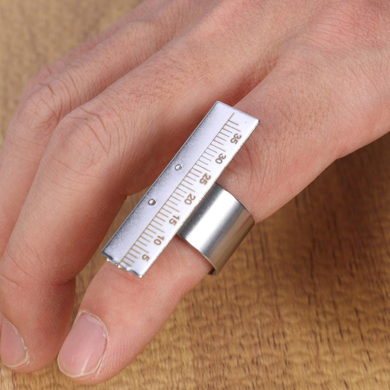 [Australia] - Healifty 1 piece ring ruler made of stainless steel measuring ring instrument for measuring the tooth root canal finger ruler measuring endo gauge finger ruler dentist instruments instruments ringing tooth ring 