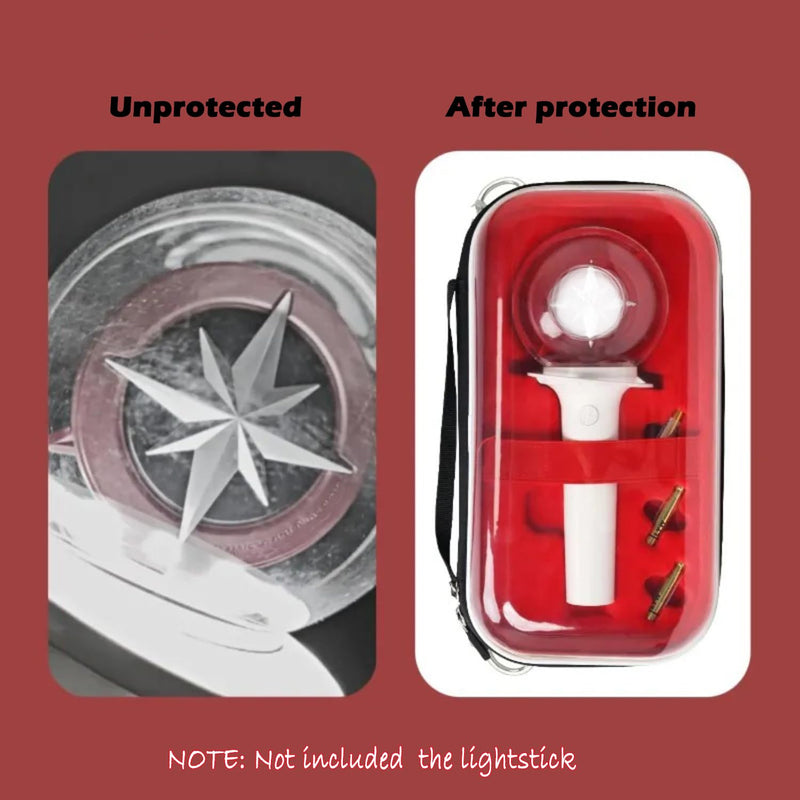 Case for Strays Lightstick - Clear Travel Carrying Storage Bag Holder for Ver.1 / Ver.2 Light Stick - Crossbody Protective Cover Merch for K-pop Fans Gift (Red) Red