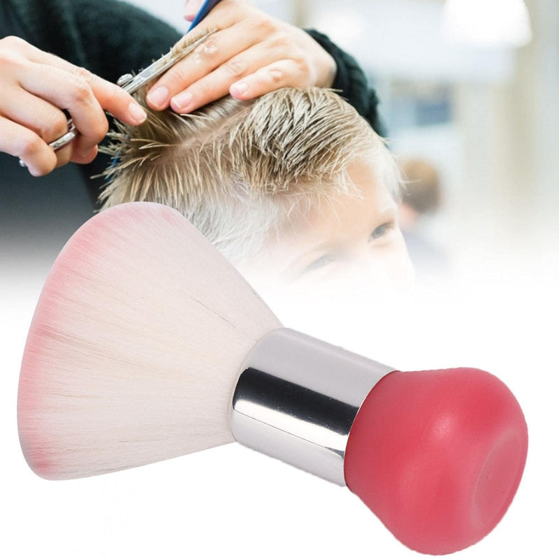 Uxsiya Broken Hair Brush Neck Duster Brush Soft Barber Broken Hair Sweep Brush for Salon Barber Shop(pink)