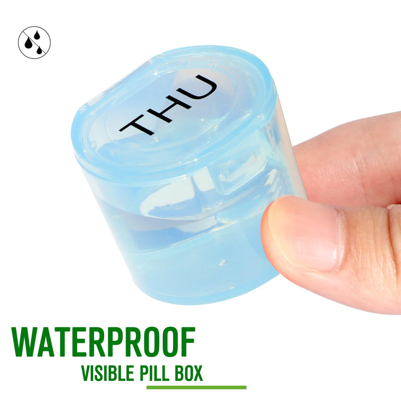 NatureTouch Weekly Pill Organizer, BPA Free Medicine Organizer Rainbow 7 Day Pill Box, Daily Portable Pill Conatainer for Pills/Vitamin/Fish Oil/Supplements [Lastest Version],Purple Purple