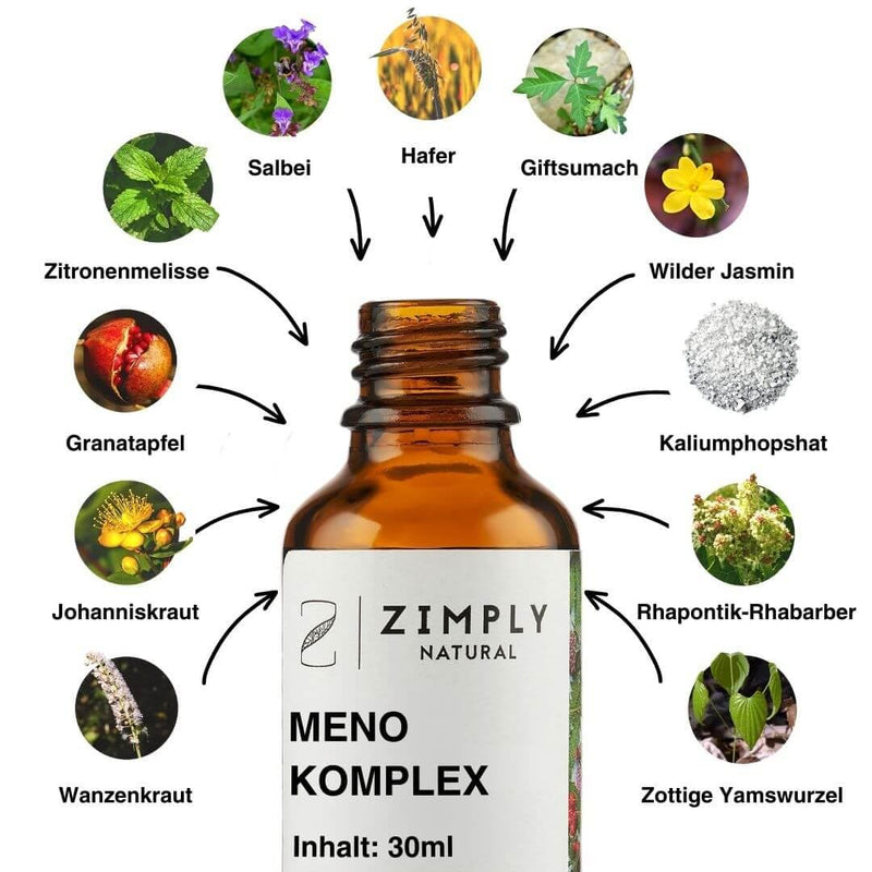 [Australia] - ZIMPLY NATURAL® Meno Complex Spray, herbal remedy for menopausal symptoms and menopause - hormone-free, vegan, 30ml 