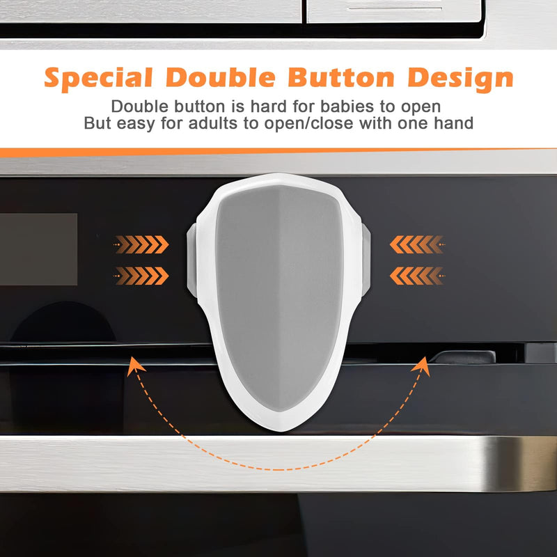 [Australia] - Oven Door Lock Child Safety,Oven Baby Proof Childproof Oven Front Lock Easy to Install and Use Heat-Resistant and Durable Material, with 3M Adhesive, No Screws or Drill（1pc, White） 1PACK 