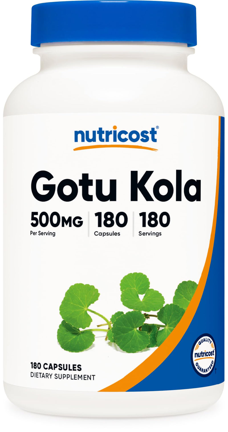 [Australia] - Nutricost Gotu Kola 500 MG, 180 Capsules - Vegetarian Capsules, Gluten Free, Non-GMO 